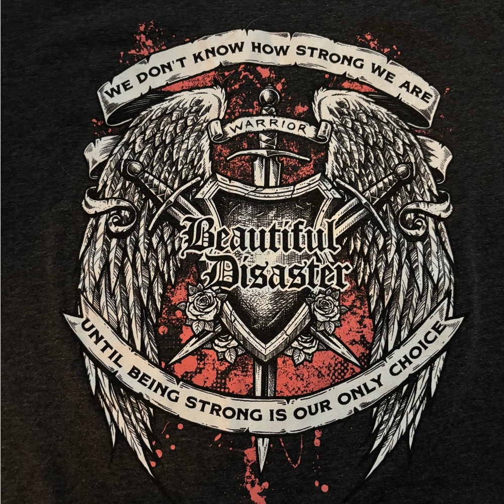Beautiful Disaster Women's Black Short Sleeve Tee
